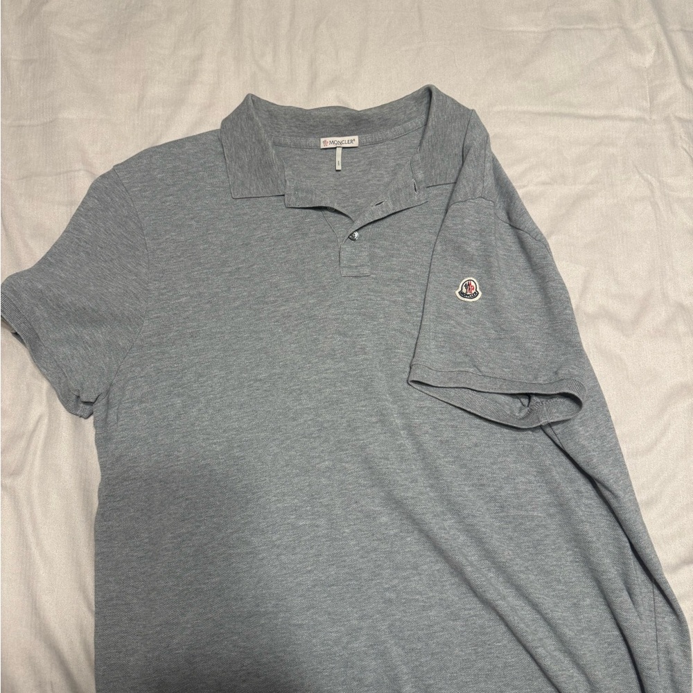 Moncler Gray Polo Shirt for Men